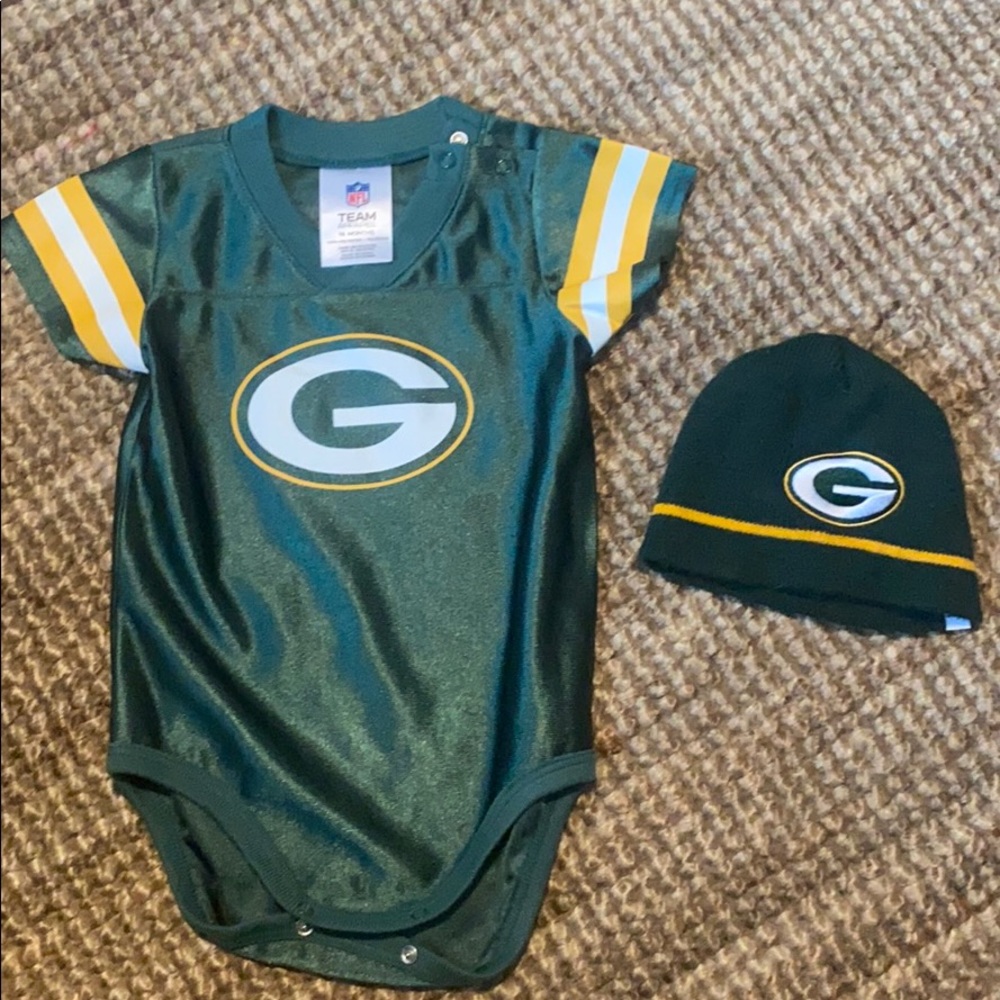 Packers Jersey Onsie and hat